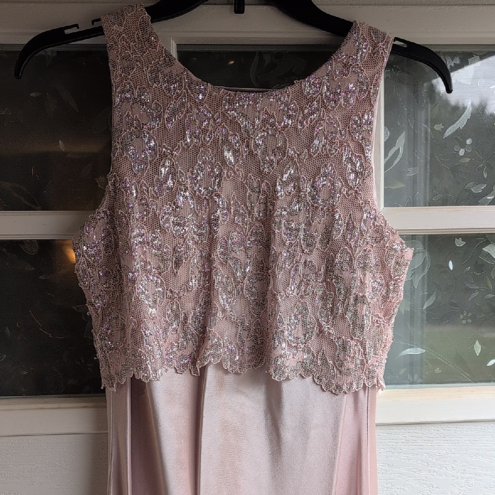 Roberta Bridal Blush Lace Gown